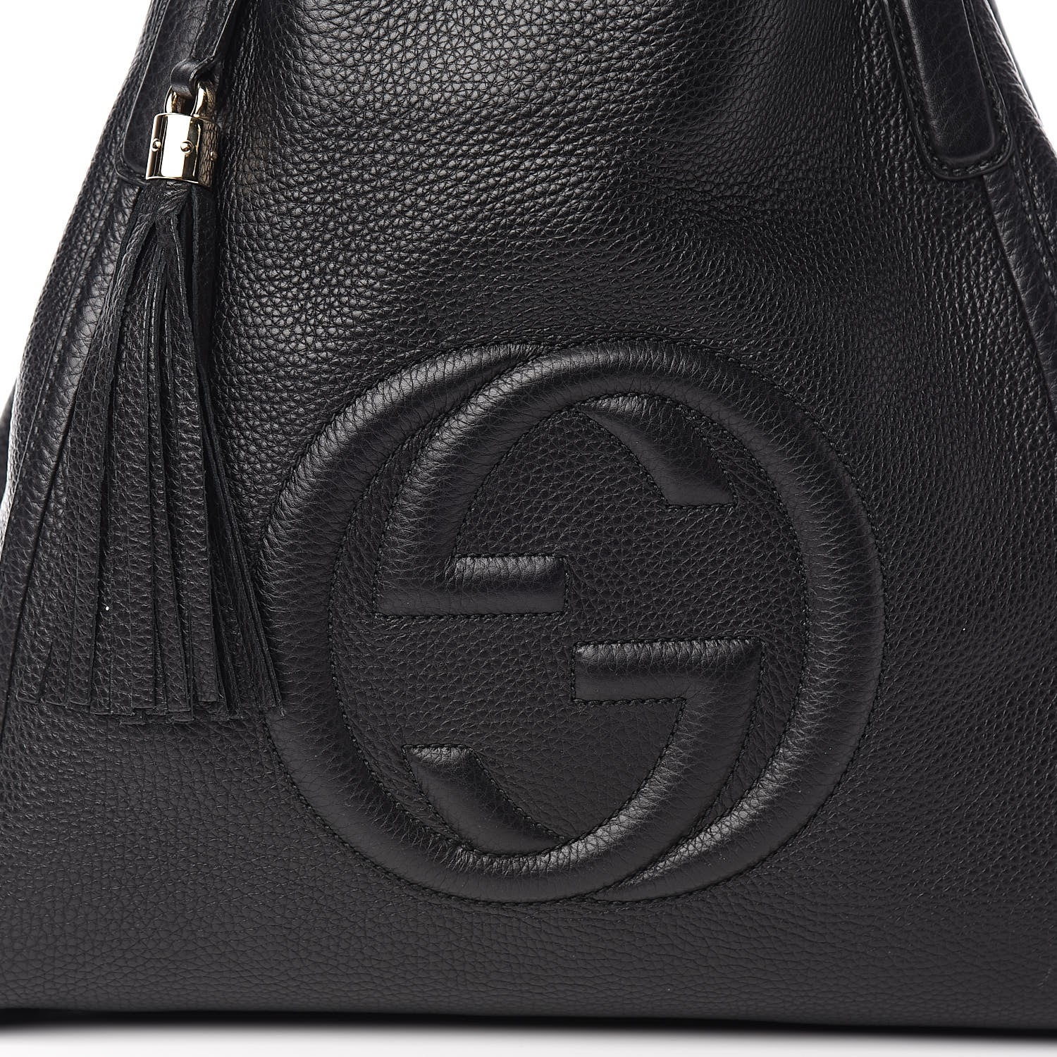 Gucci Pebbled Calfskin Medium Soho Shoulder Bag Black 10 of 10