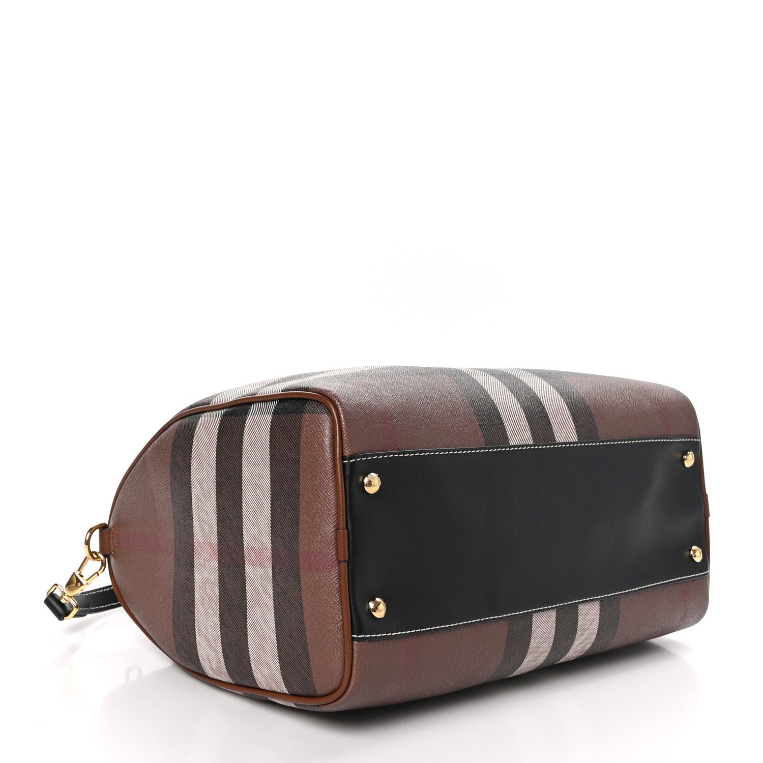 Burberry E-canvas Check Bowling Bag Dark Birch Brown 4 of 11