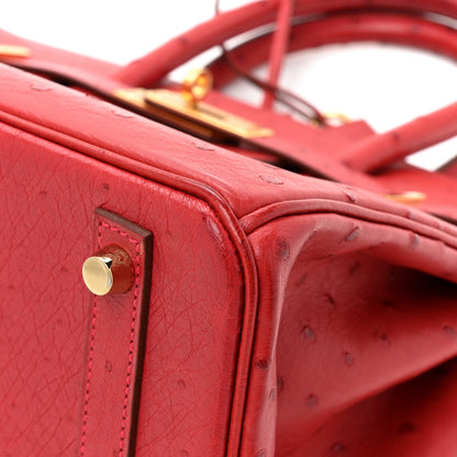 Hermes Ostrich Birkin 30 Rouge Vif 10 of 14