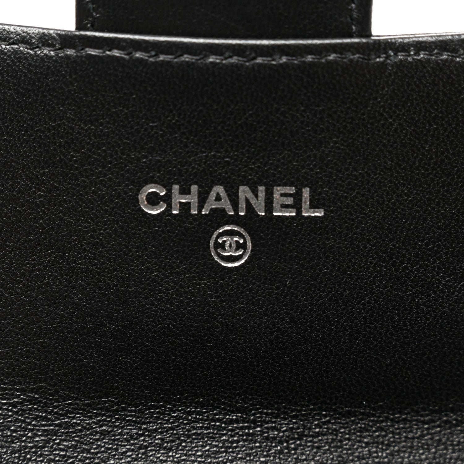 Chanel Lambskin Quilted Large Gusset Flap Wallet Black 7 of 8