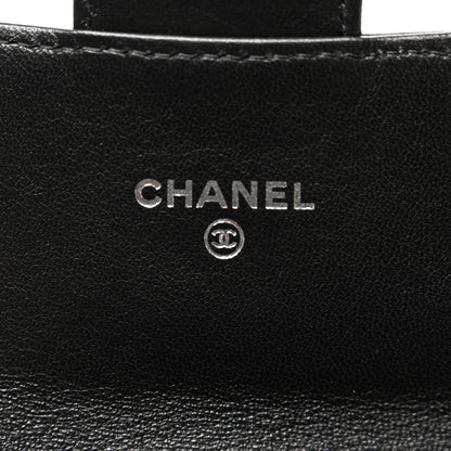 Chanel Lambskin Quilted Large Gusset Flap Wallet Black 7 of 8