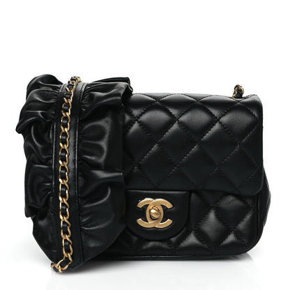Chanel Lambskin Quilted Mini Romance Square Flap Black 1 of 10