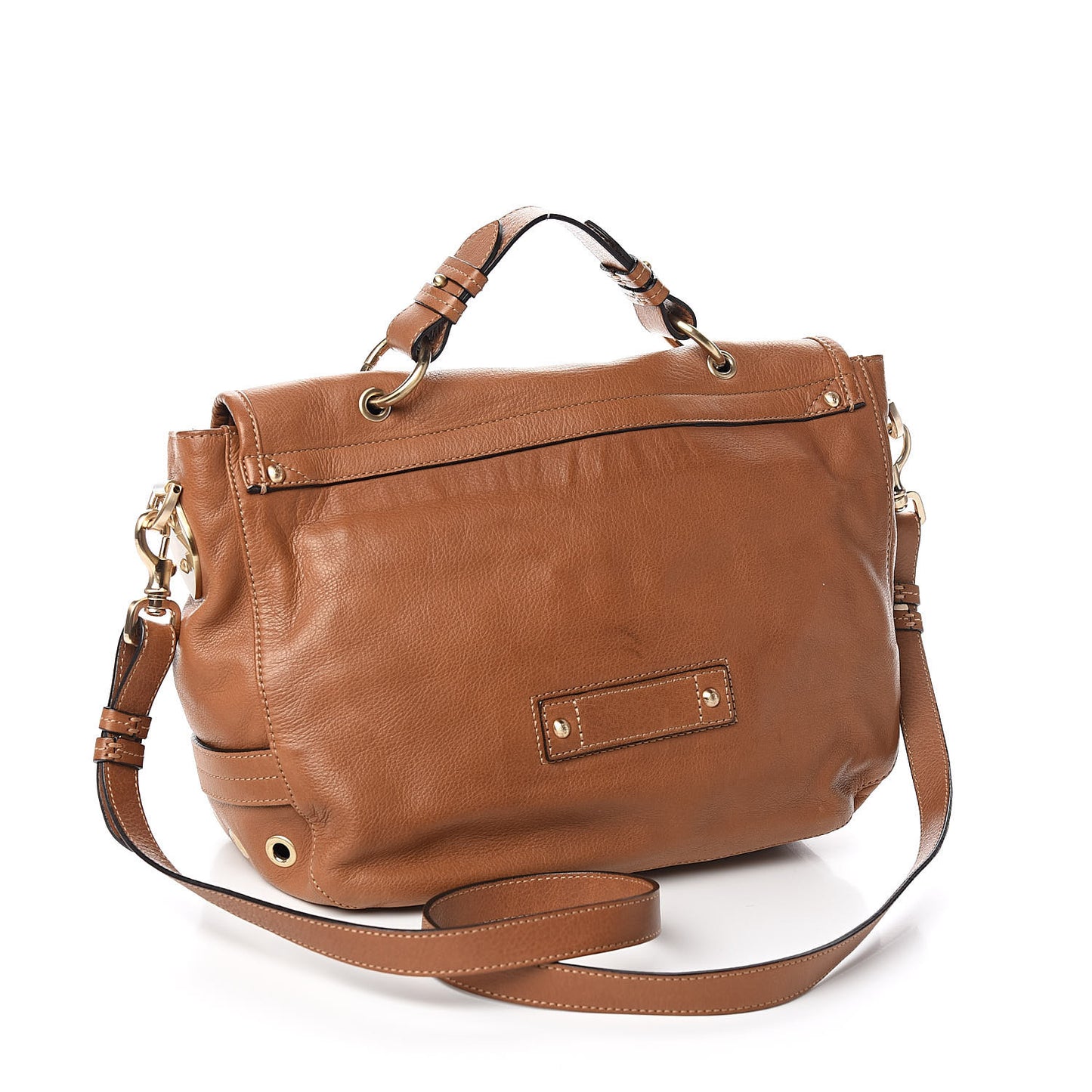 Soft Grain Calfskin Tillie Satchel Oak