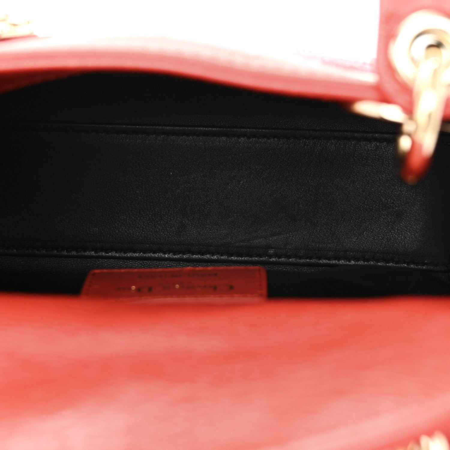 Christian Dior Calfskin Beaded Mini Lady Dior Rouge Multicolor 5 of 9