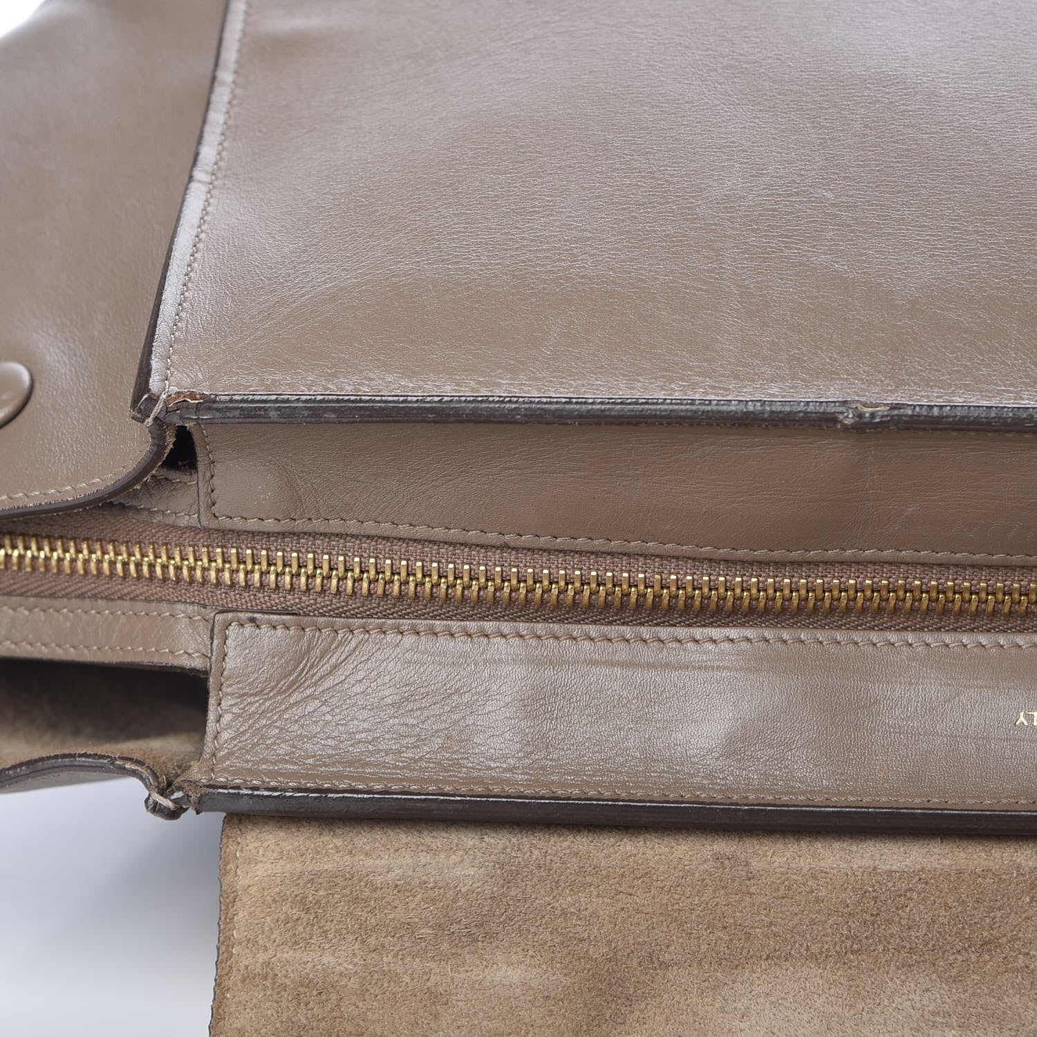 Celine Smooth Calfskin Medium Trapeze Taupe 13 of 23