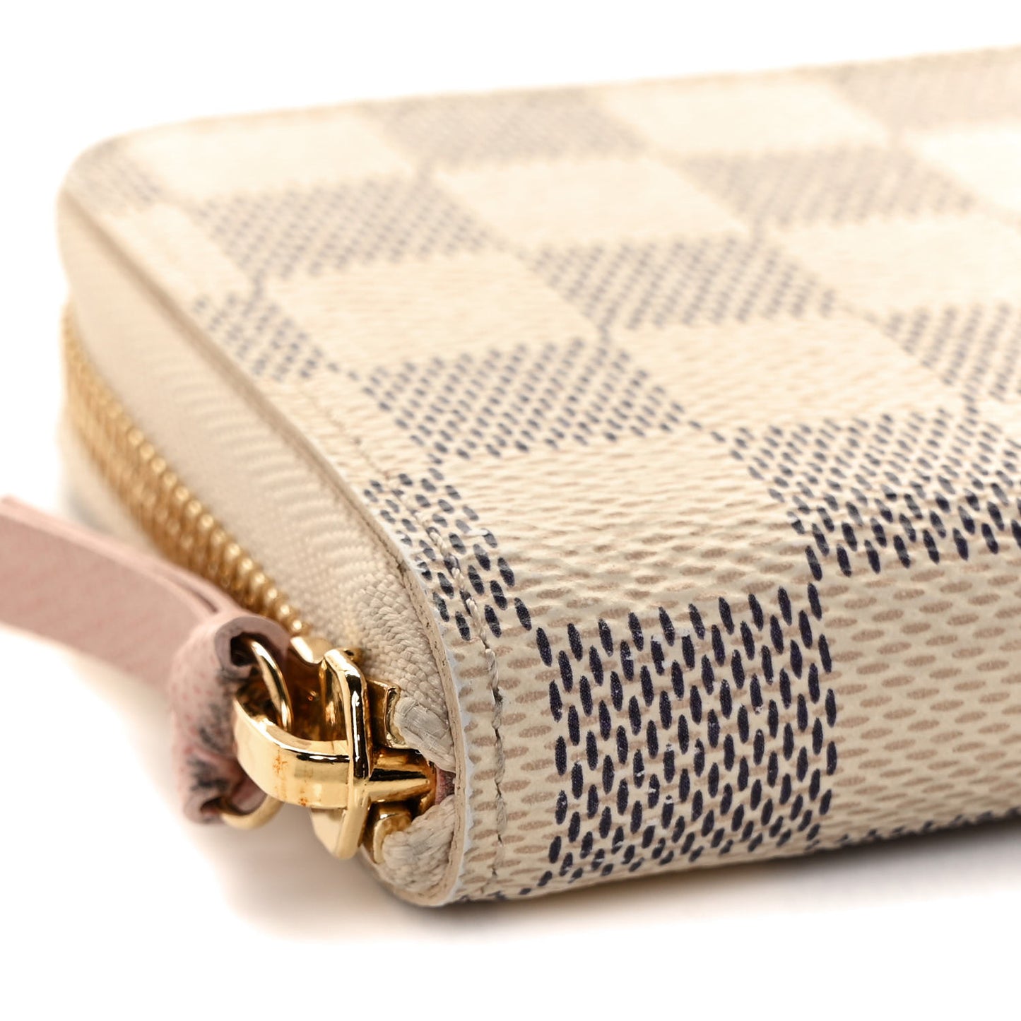 Damier Azur Clemence Wallet Rose Ballerine