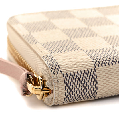 Louis Vuitton Damier Azur Clemence Wallet Rose Ballerine 7 of 8