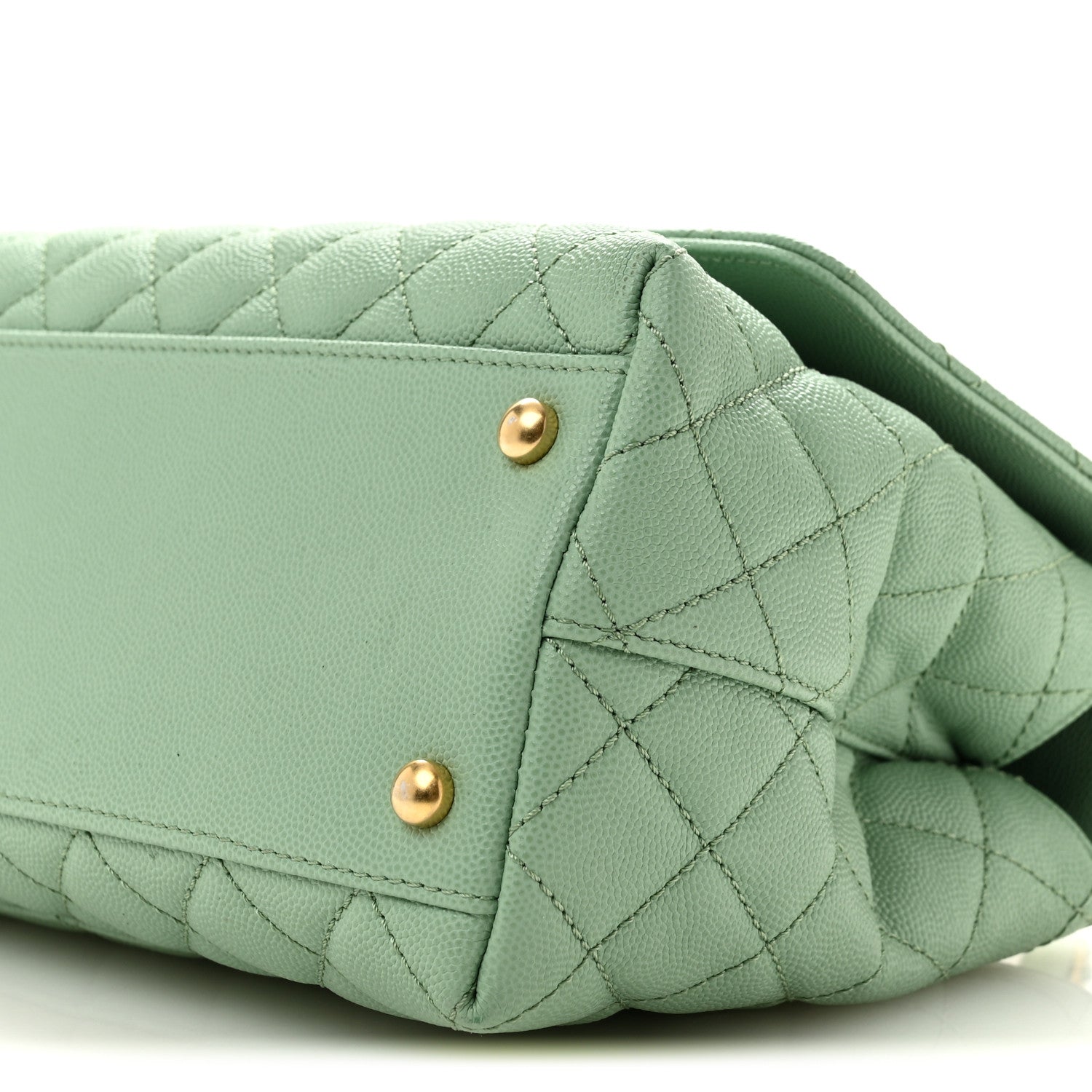 Chanel Caviar Quilted Small Coco Chain Handle Flap Light Green 10 of 12
