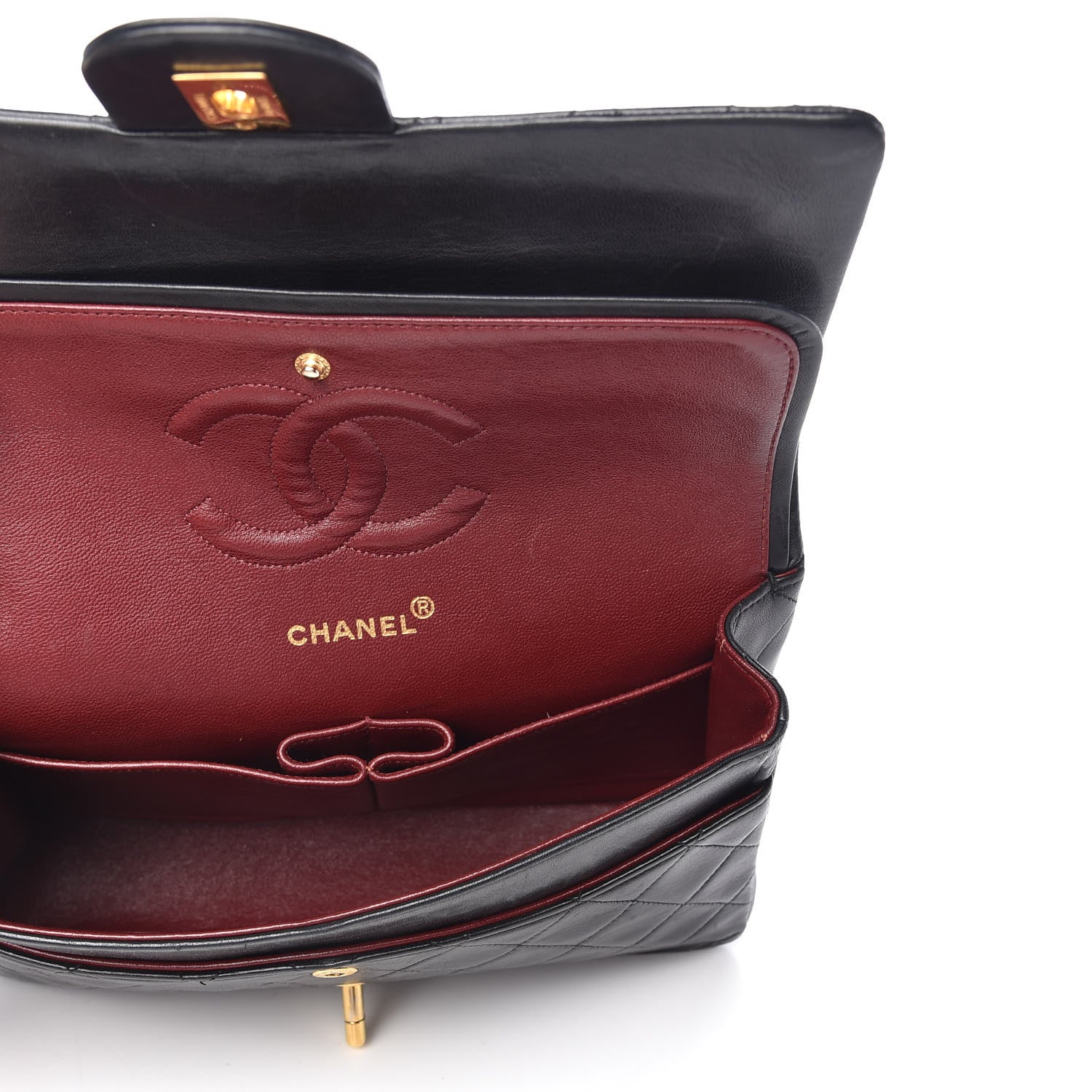 Chanel Lambskin Quilted Medium Double Flap Black 5 of 9