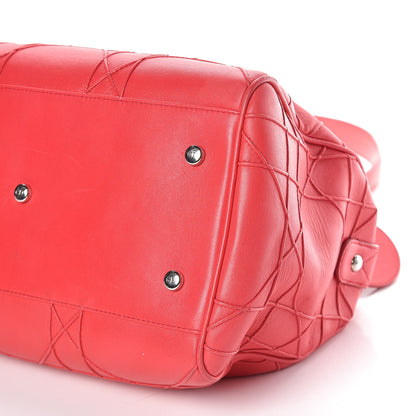 Christian Dior Lambskin Cannage Granville Polochon Coral 9 of 9