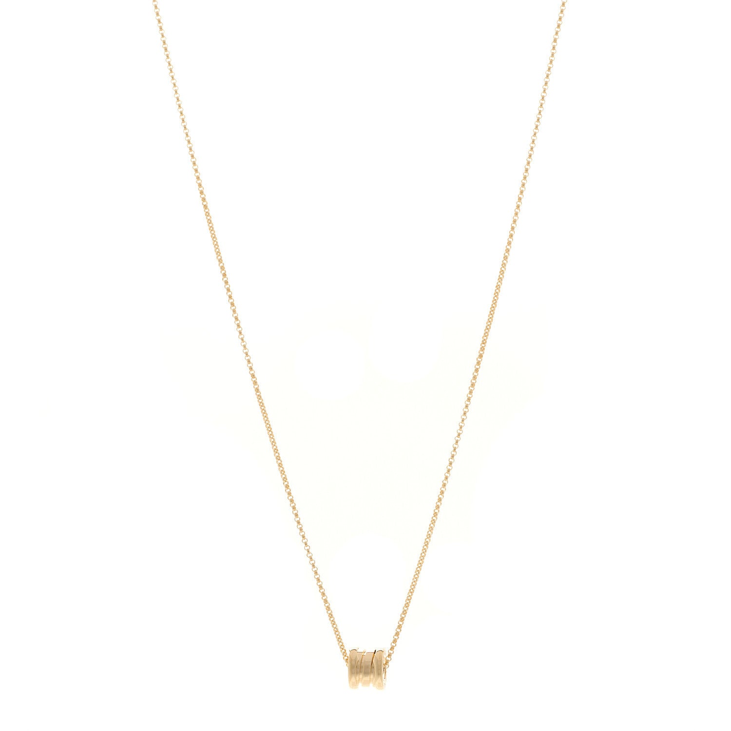 Bulgari 18K Yellow Gold Mini B.Zero1 Pendant Necklace 1 of 4
