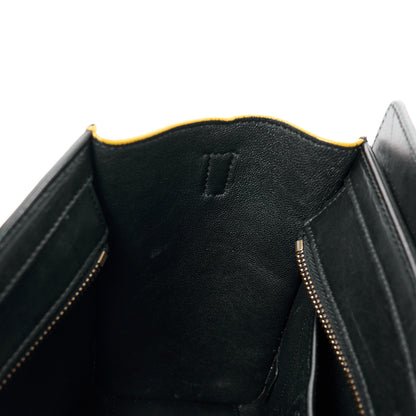 Celine Elephant Calfskin Nano Tri-Color Luggage Yellow Black 12 of 15