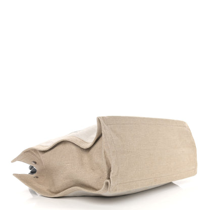 Saint Laurent Linen Calfskin Rive Gauche Tote Optic White 3 of 12