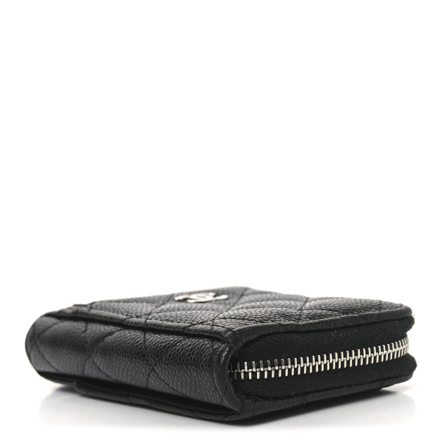 Chanel Caviar Quilted Zip Card Holder Black 4 of 7