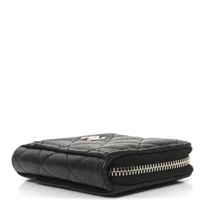Chanel Caviar Quilted Zip Card Holder Black 4 of 7