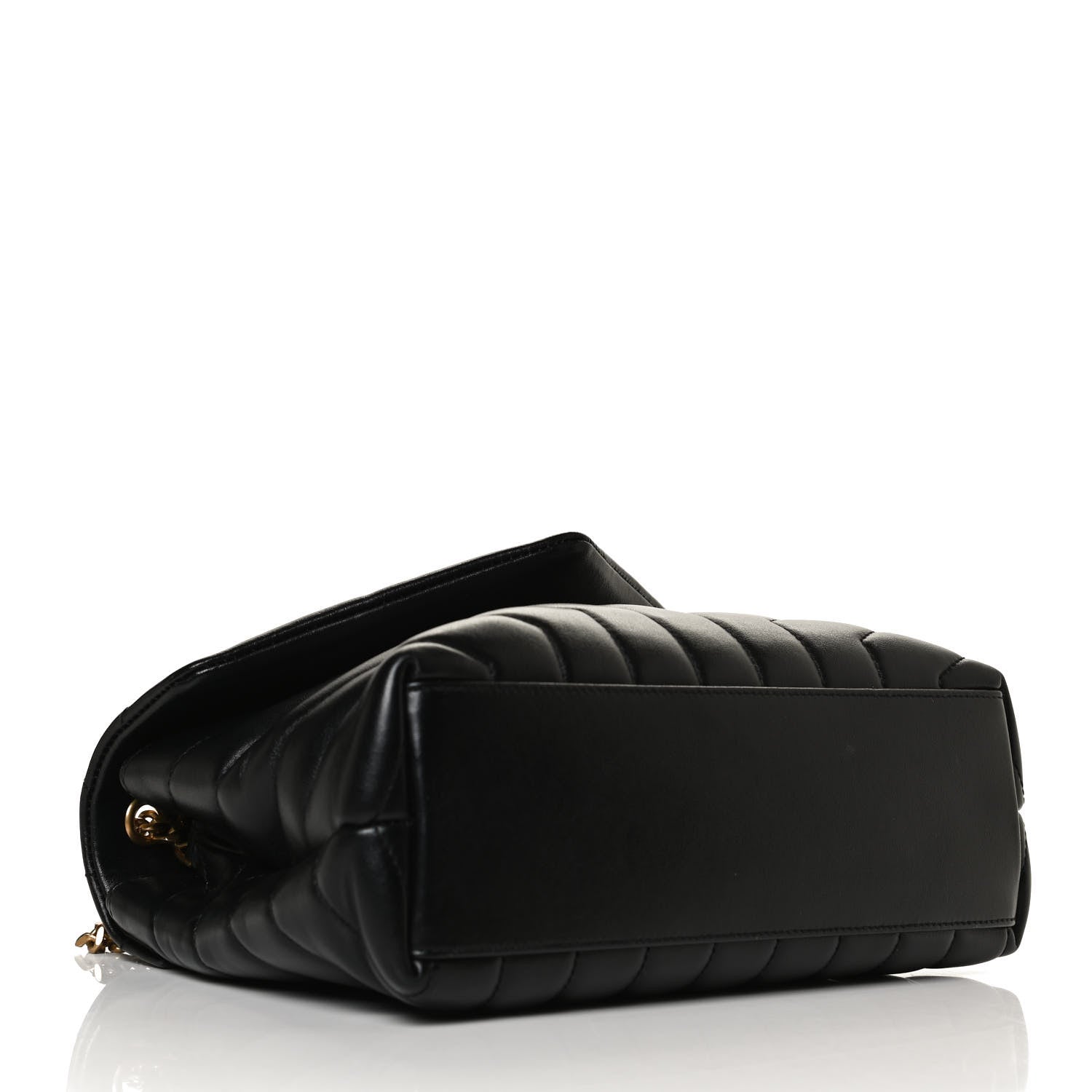 Saint Laurent Calfskin Y Quilted Monogram Small Loulou Chain Satchel Black 4 of 11