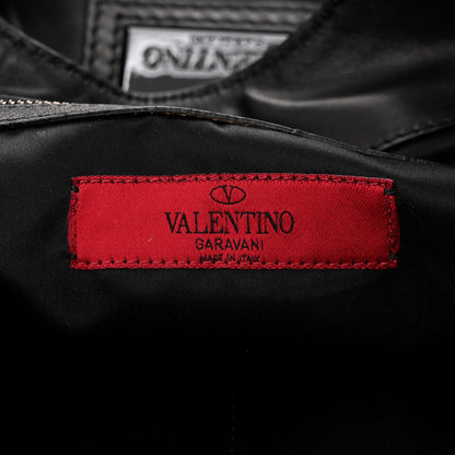 Valentino Garavani Nappa Ruffled Hobo Black 6 of 12