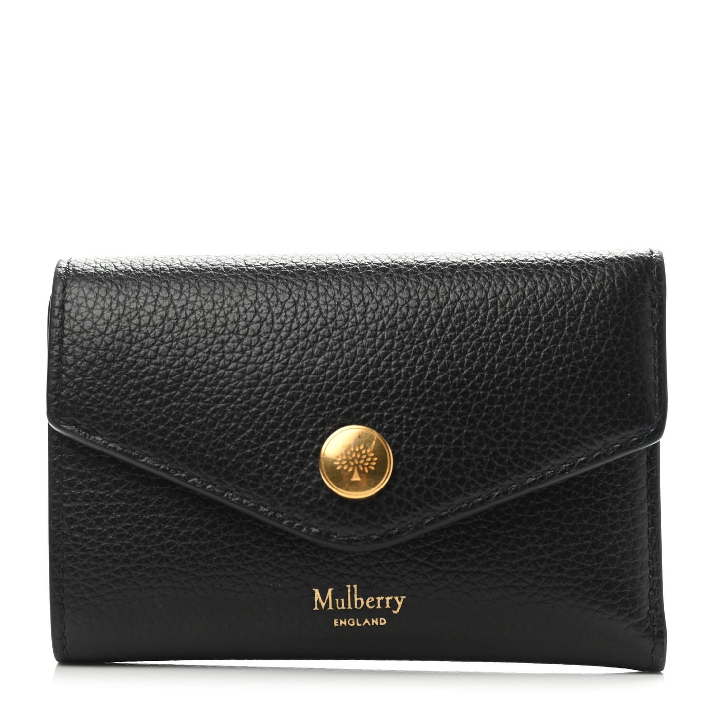 Heavy Grain Folded Multi Card Case Wallet Black
