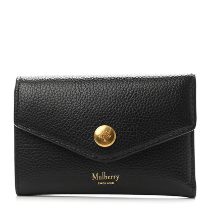 Mulberry Heavy Grain Folded Multi Card Case Wallet Black 1 of 4