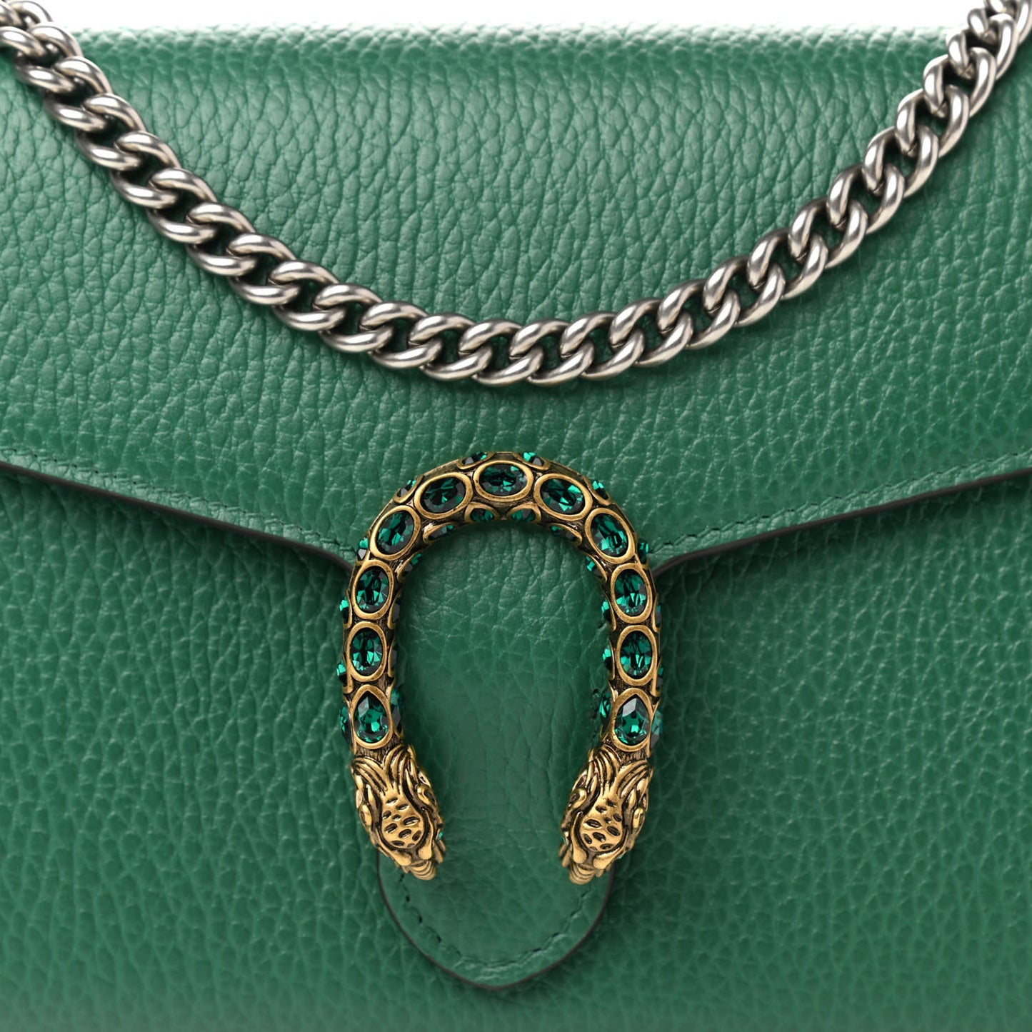 Calfskin Mini Dionysus Chain Wallet Emerald