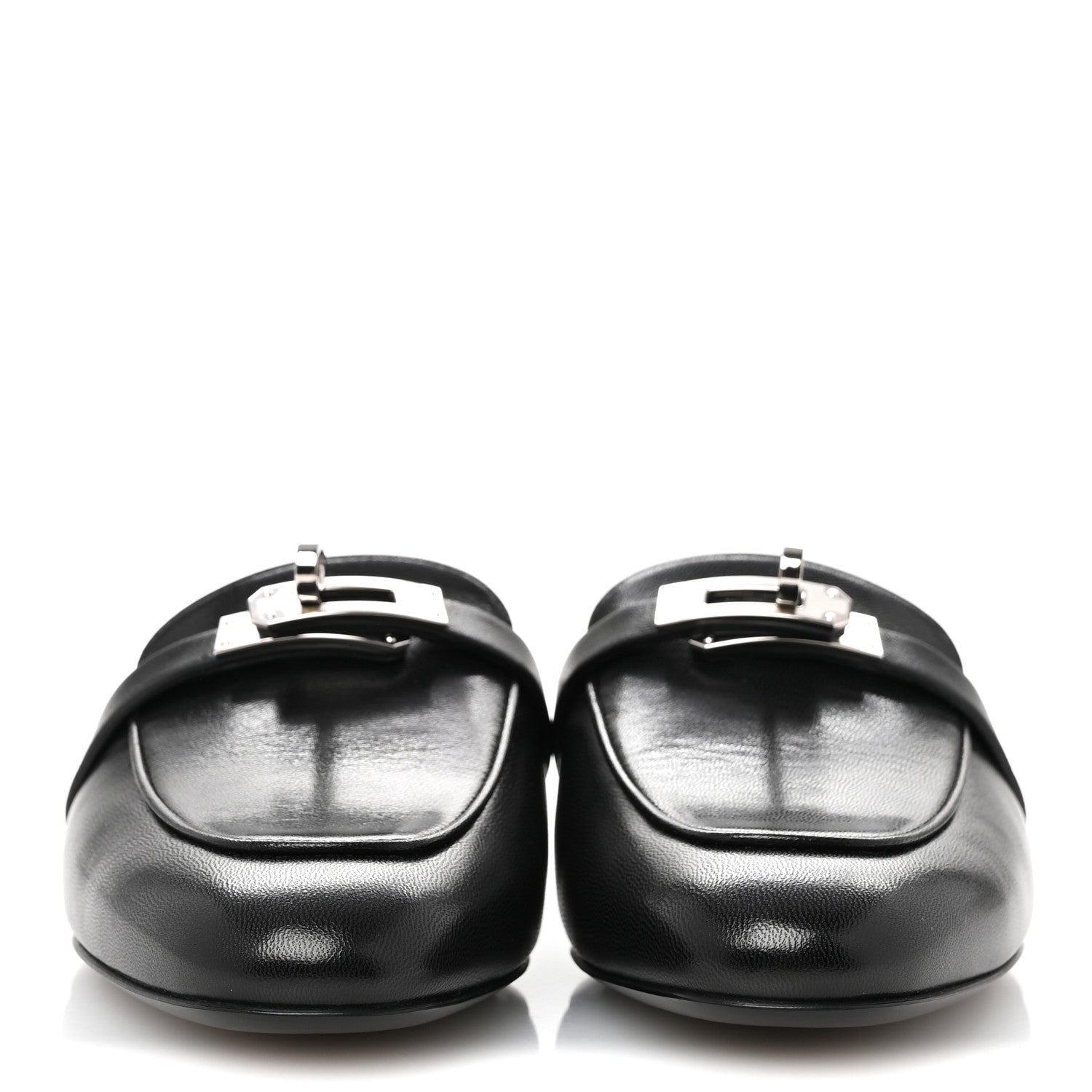 Hermes Goatskin Oz Mules 37 Black 3 of 10