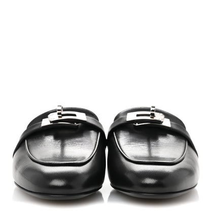 Hermes Goatskin Oz Mules 37 Black 3 of 10