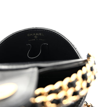 Chanel Lambskin Quilted Chain Top Handle Vanity With Chain  Black 7 of 11