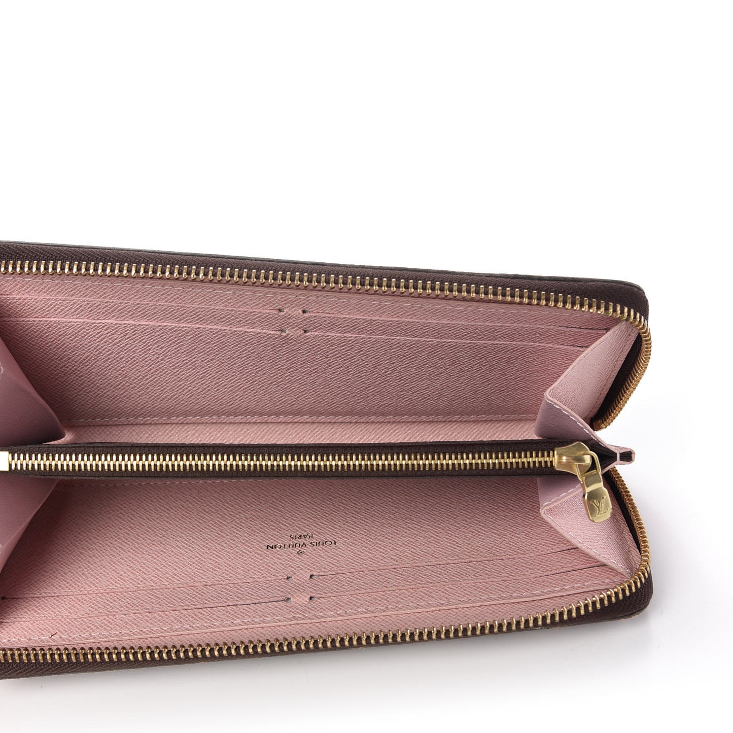 Damier Ebene Clemence Wallet Rose Ballerine