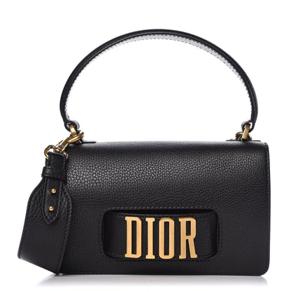 Christian Dior Grained Calfskin Dio(r)evolution Top Handle Flap Bag Black 1 of 8