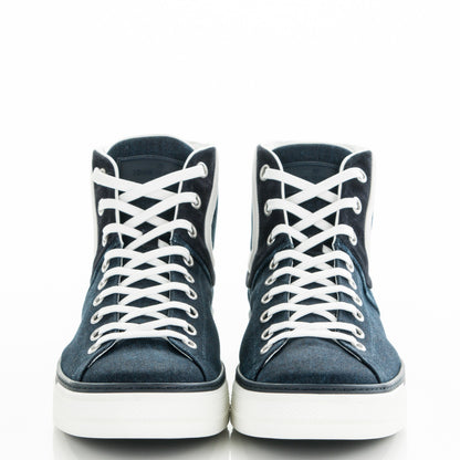 Louis Vuitton Damier Denim Sprinter Sneaker Boots 10.5 Marine 2 of 8