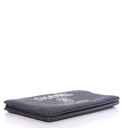 Chanel Denim Small Deauville Zipped Pouch Dark Blue 4 of 11