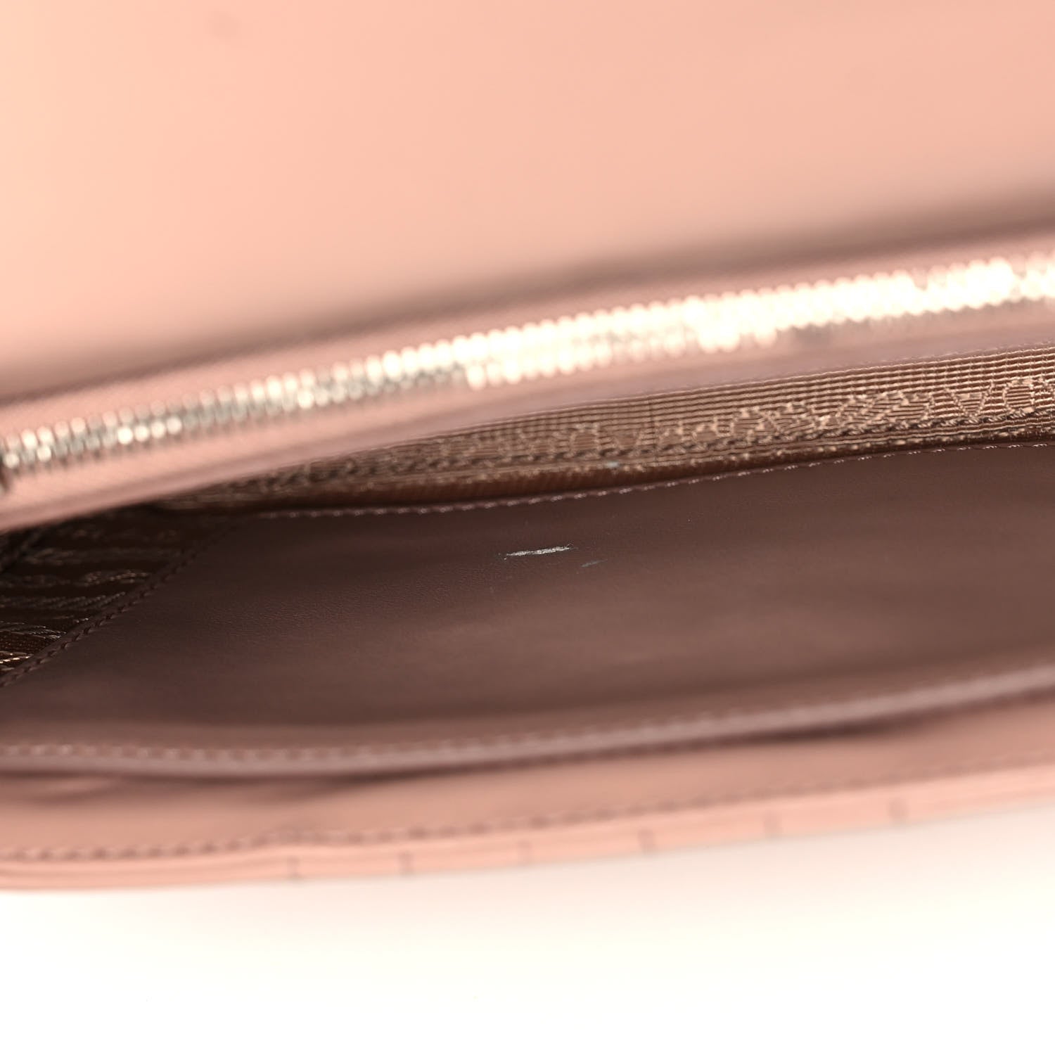 Prada Soft Calfskin Impunture Diagramme Monochrome Medium Chain Flap Shoulder Bag Cipria 14 of 15