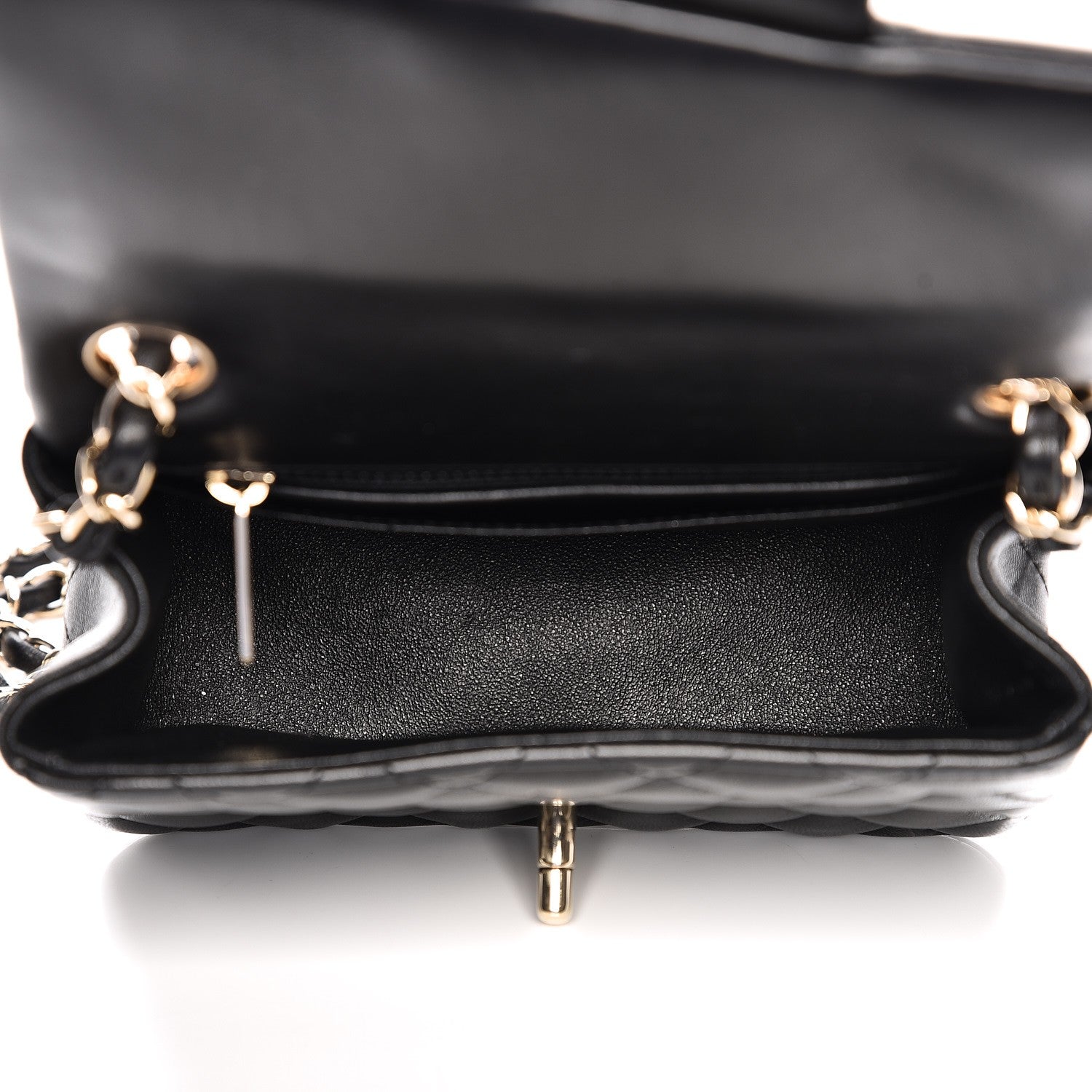 Chanel Lambskin Quilted Mini Square Flap Black 5 of 8