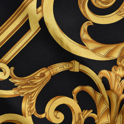 Hermes Silk Les Tuileries Scarf 90 Black 4 of 5