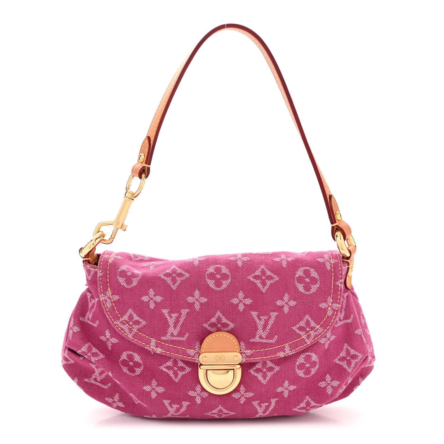 Louis Vuitton Monogram Denim Mini Pleaty Fuchsia 1 of 9