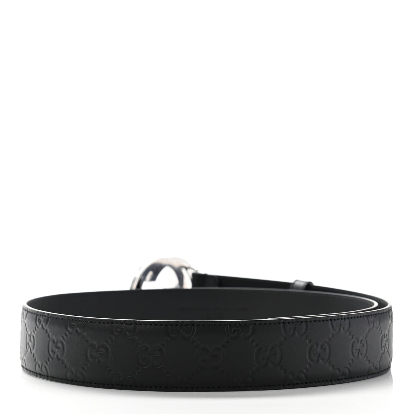 Guccissima Signature Interlocking G 40mm Belt 95 38 Black