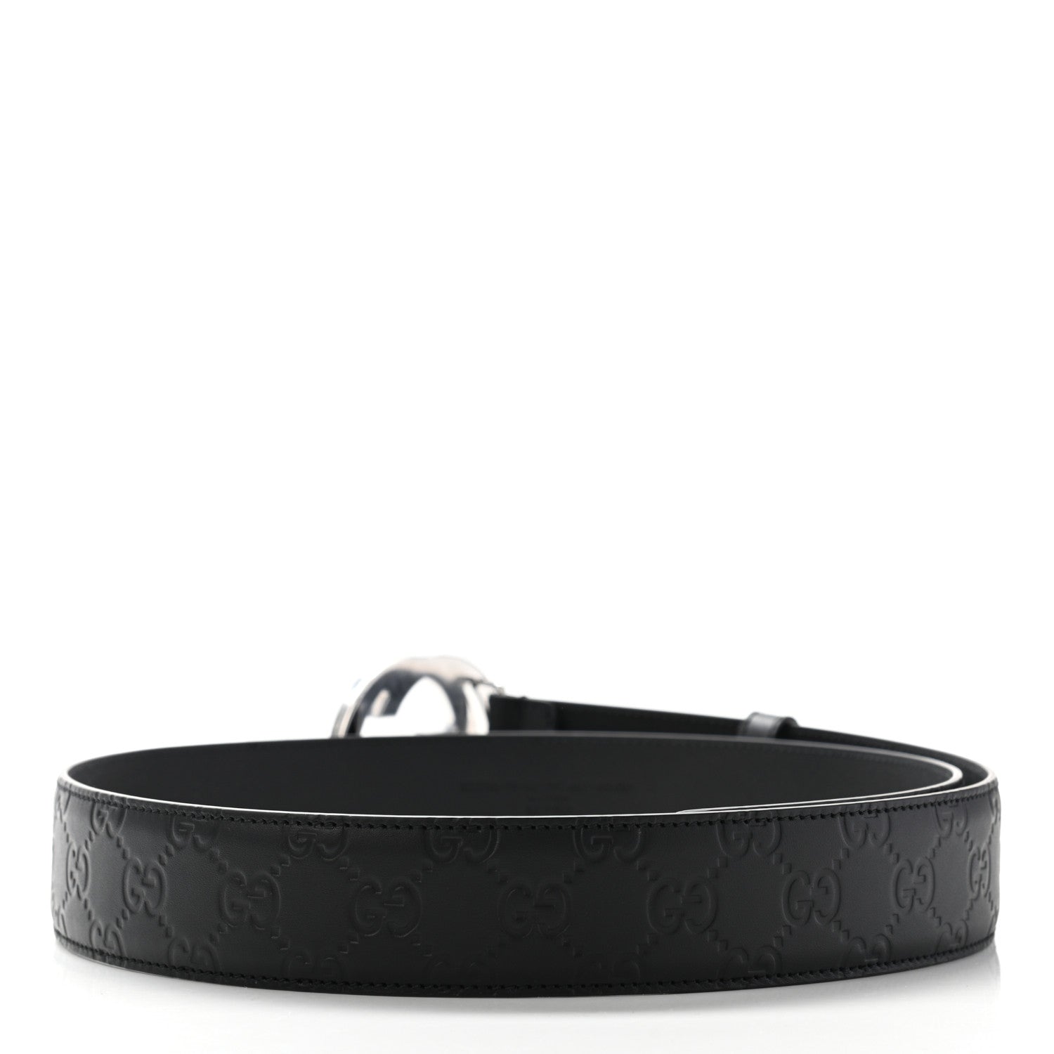 Gucci Guccissima Signature Interlocking G 40mm Belt 95 38 Black 2 of 5