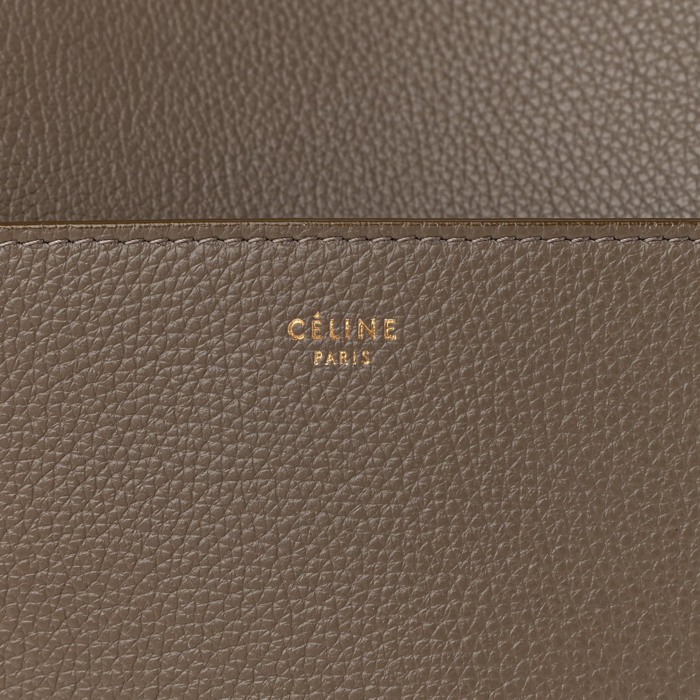 Soft Grained Calfskin Sangle Bucket Bag Taupe