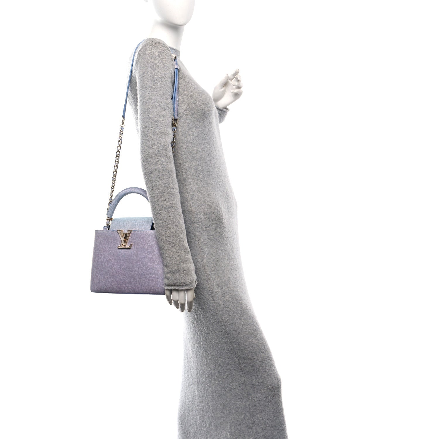 Louis Vuitton Taurillon Summer Stardust Capucines BB Lilas Purple 2 of 9