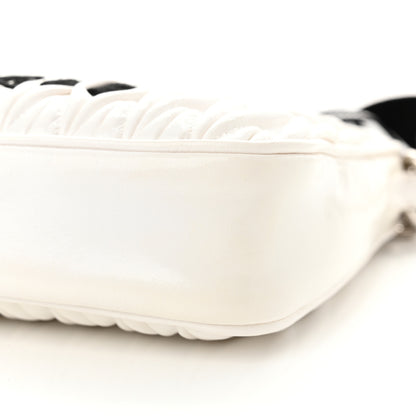 Miu Miu Nappa Matelasse Lux League Crossbody Bag White Black 10 of 11
