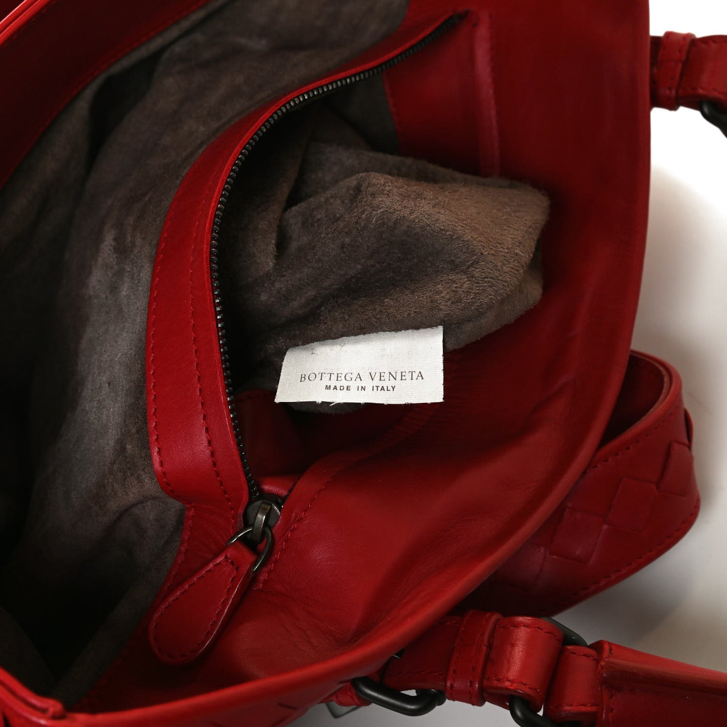 Nappa Intrecciato Medium Roma Tote Red