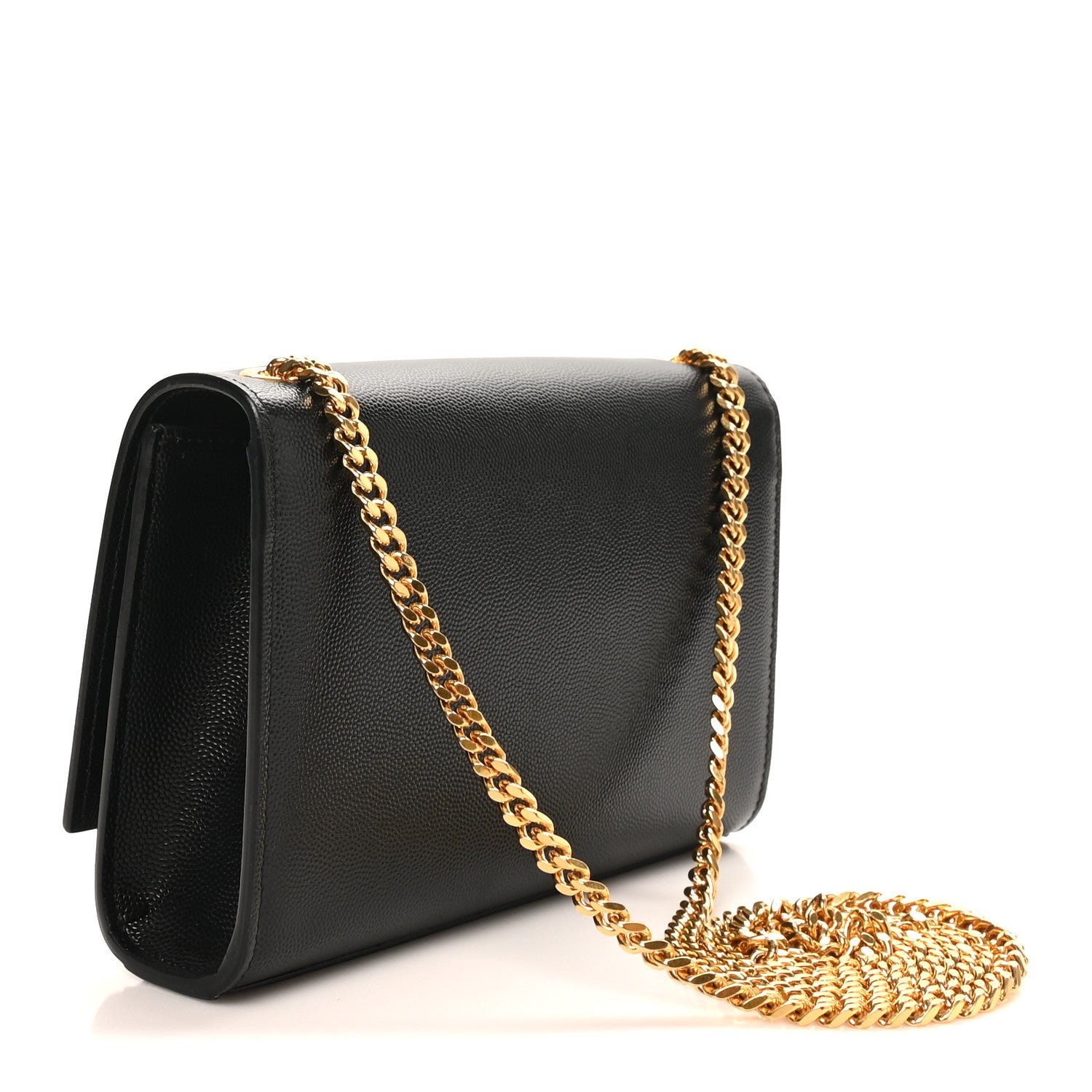 Saint Laurent Grain De Poudre Small Monogram Kate Satchel Black 3 of 9
