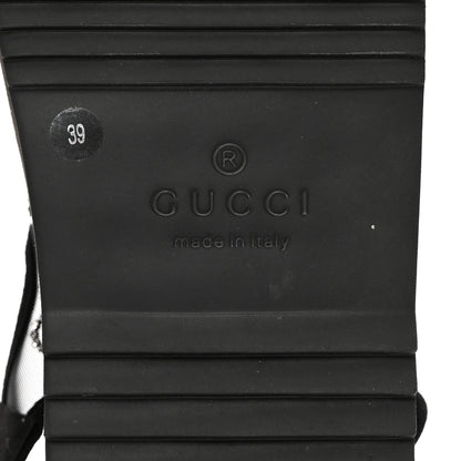 Gucci Tela Retino Kid Scamosciato Crystal GG Monogram Womens Dad Sandals 39 Black 6 of 8