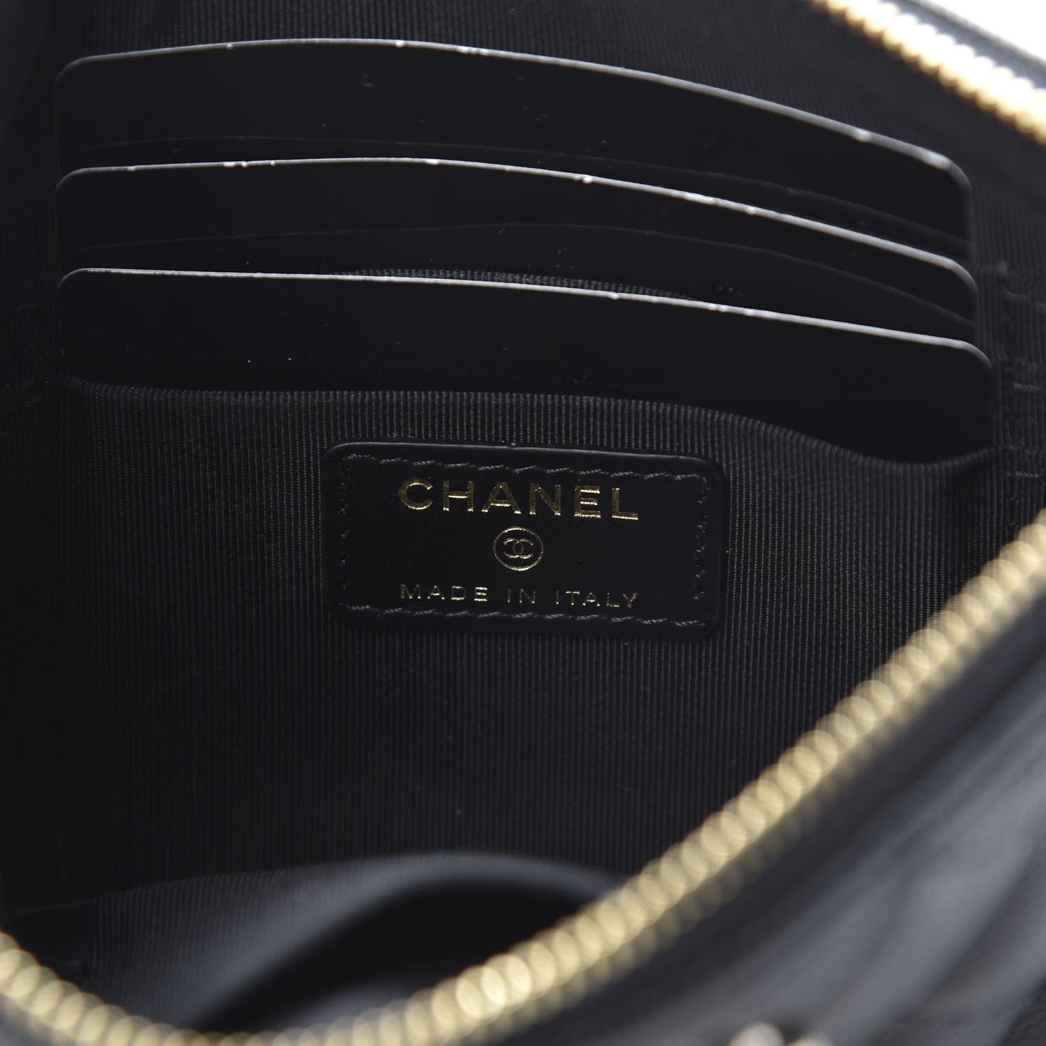 Chanel Caviar Quilted French New Wave Small CC Pouch Black 6 of 8