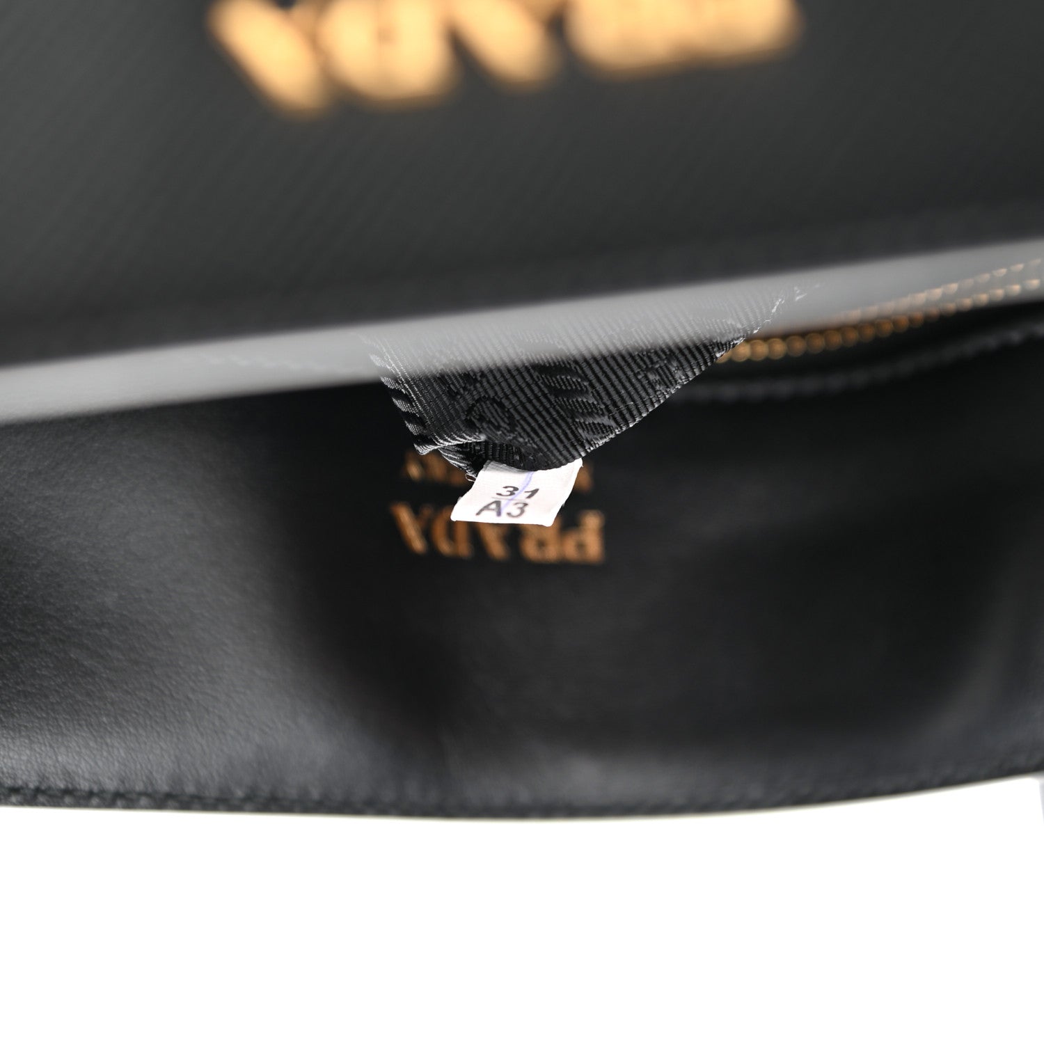 Prada Saffiano Cuir Calfskin Large Double Handle Bag Black 6 of 10