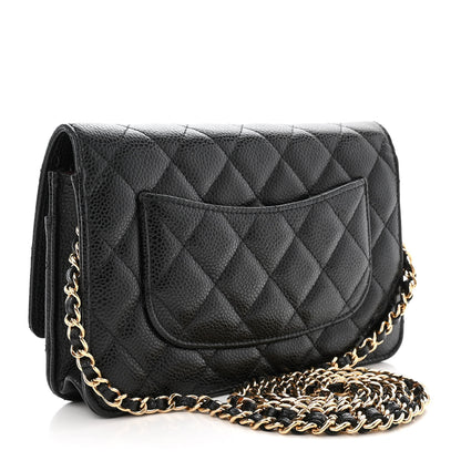 Chanel Caviar Quilted Wallet on Chain WOC Black 3 of 12