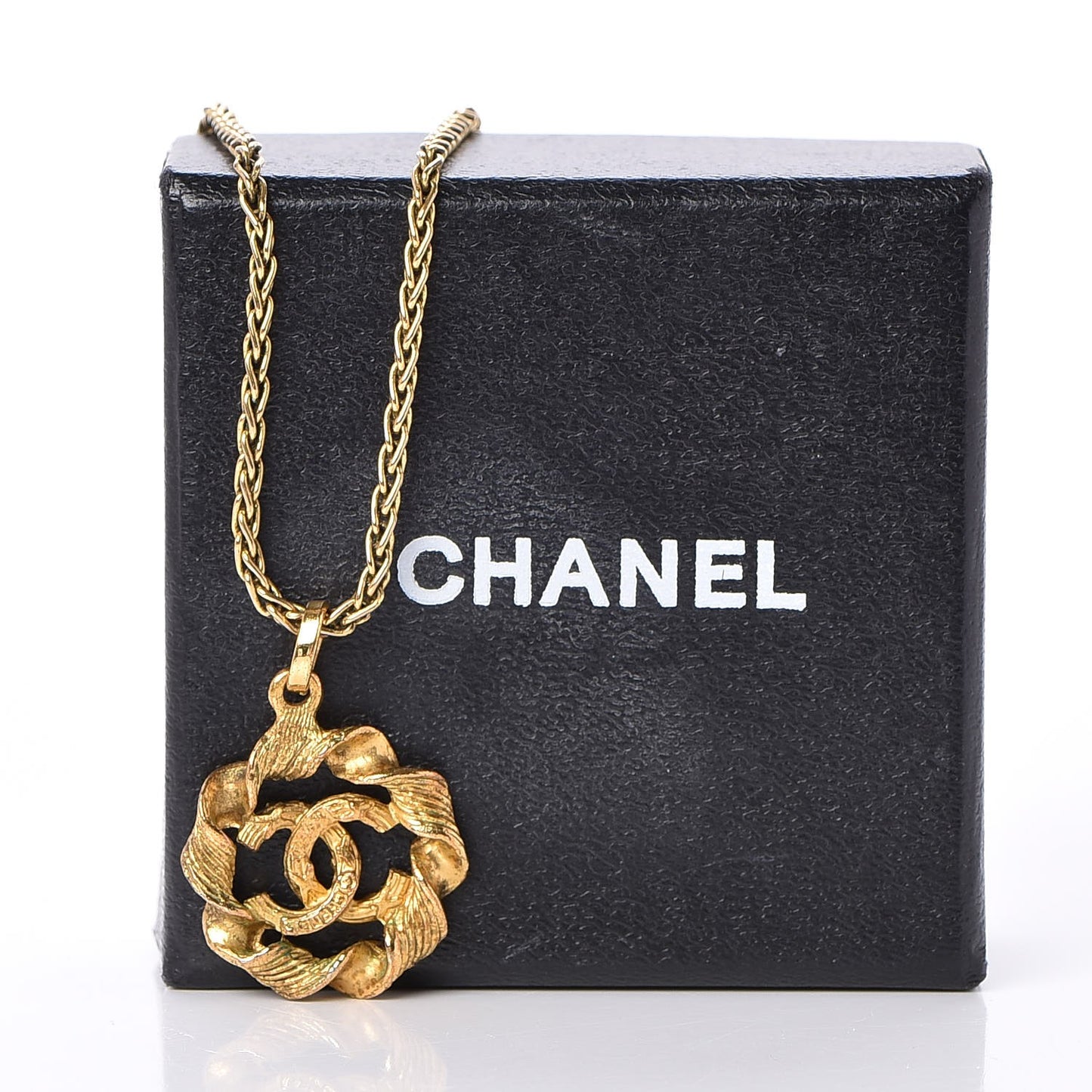 CC Logo Pendant Necklace Gold