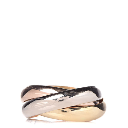 Cartier 18K Pink Yellow White Gold Classic Trinity Ring 50 5.25 1 of 5