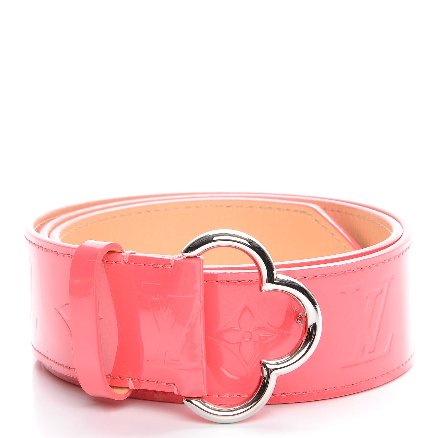 Louis Vuitton Vernis 40mm Fleur Belt 80 32 Rose Litchi 1 of 8