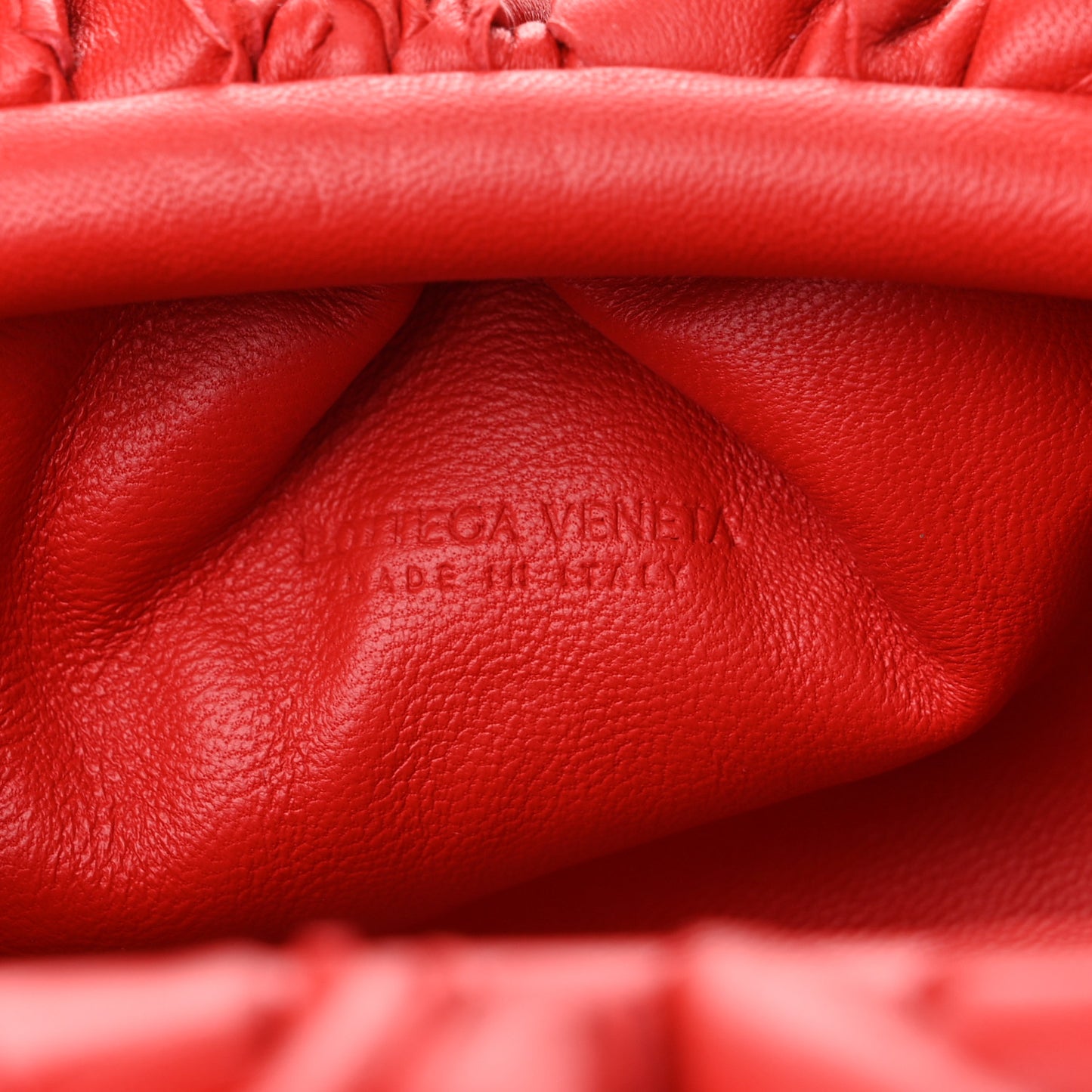 Nappa Intrecciato The Mini Pouch Bright Red